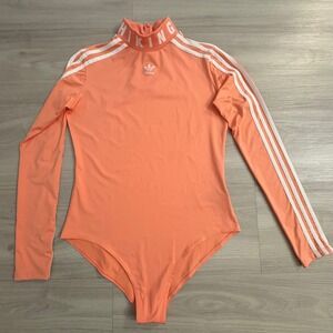Pharrell Williams x Adidas Women Bodysuit Originals Hu Hiking Coral Orange Siz L
